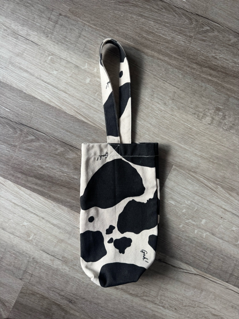 Lisa Says Gah Black and Cream Cow Print Baby Bottle Bag